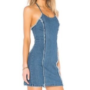 MINKPINK Wild Ones Denim Mini Dress in Indigo